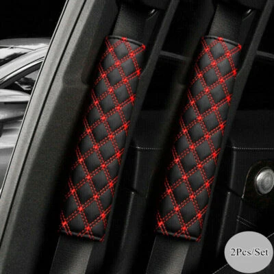 2x/Set Vehicle Car Seat Belt Pads Cover Shoulder Strap Cushion Mats Accessories - Image 1 of 4