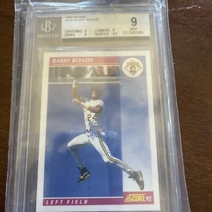1992 Score Barry Bonds #555 Beckett 9 MINT - Picture 1 of 3