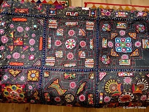 Banjara Kutch Embroidery Throw Wall Hanging Exquisite Embroidery Vintage - Picture 1 of 17