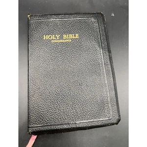 Vintage Holy Bible Concordance Genuine Leather Cover Red Letter Edition - Picture 1 of 7