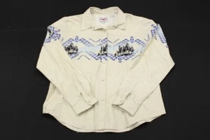 Vintage Roper Western Azteken Langarm Pearl Snap Damen Gr. XL hellbraun - Bild 1 von 7