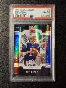2009 Donruss Elite Aspirations Die-Cut /88 Tom Brady #57 PSA 8 MINT - Picture 1 of 5