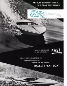 (2) 1965 SK Daddle Too RC Modellboot Druckanzeigen "Hallett "SK" Boot" - Bild 1 von 1