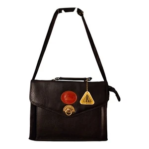 Dooney & Bourke Vintage Umhängetasche schwarz Allwetter Leder wandelbar - Bild 1 von 13