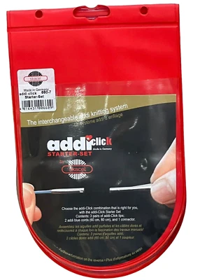 ADDI CLICK Starter-Set de Skacel NUEVO Alemania 9 piezas en estuche 660-7 Foto 1 de 4