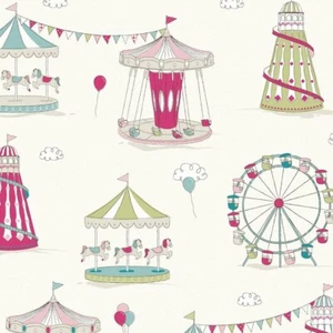 2 metres of Fryetts Funfair Fabric 100% Cotton Pattern Repeat 64cm - Picture 1 of 1
