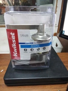 Kwikset Ladera Satin Nickel Universal Interior Bed/Bath Privacy Door Handle - Picture 1 of 4