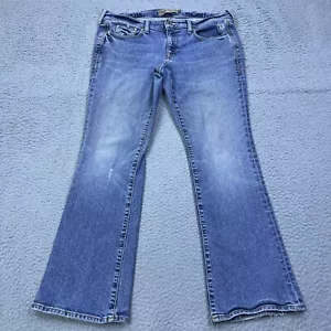 Old Navy Ultra Low Rise Bootcut Jeans Damen 12 kurz blau Stretch Cowgirl Denim - Bild 1 von 16