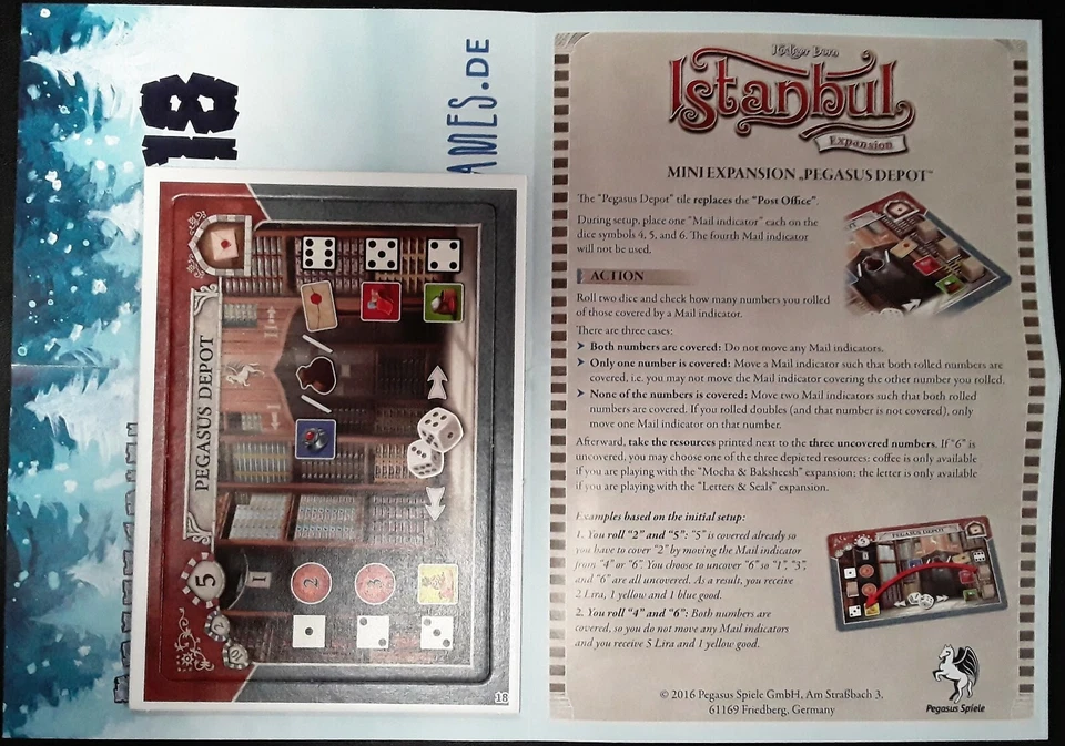 2016 ADVENT Calendar Promo 18: ESTAMBUL PEGASUS DEPOT juego de mesa juego Foto 1 de 1