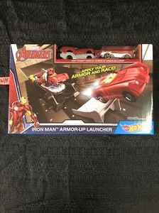 Marvel Avengers Iron Man Hot Wheels Armor-Uplauncher Play Set NEW - Picture 1 of 5