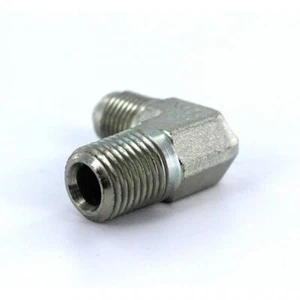 Tubo de llamarada de 37° de acero inoxidable Parker 4-4CTX-SS 316 90° codo -4 JIC x 1/4" NPT - Imagen 1 de 1