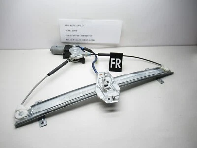 Regulador de ventana lateral delantero R Honda Pilot 2003-2008 con motor 72210-S9V-A02 OEM Foto 1 de 4