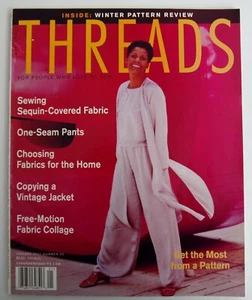 Threads #92 Jan 2001 Magazine Fashion Sewing Techniques Design Fitting Patterns - Picture 1 of 2