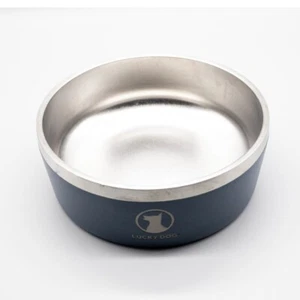 Lucky Dog Dog Bowl 40oz Blue Pet Double Wall Stainless Steel New F/S from Japan - Picture 1 of 4