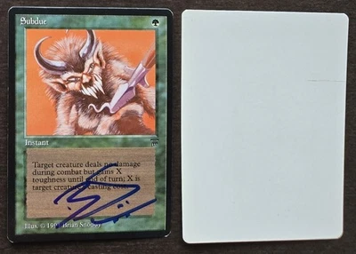 SIGNED MtG Magic Brian Snoddy Artist Proof _ Legends _ SUBDUE _ VHTF 1/200! - Image 1 of 2