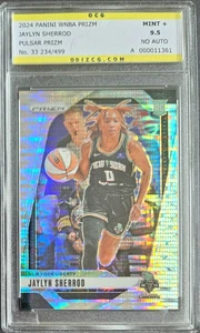 2024 Panini Prizm WNBA #33 JAYLIN SHERROD Pulsar /499 Rookie RC OCG 9.5 MINT+ - Picture 1 of 2