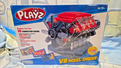 Playz V8 Engine Model Combustion Building Kit STEM Hobby Toy Factory Sealed - Image 1 of 4