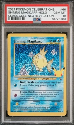 2021 Pokemon SHINING MAGIKARP #66 Celebrations Classic HOLO PSA 10 RC57 - Image 1 of 2