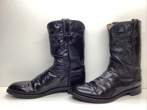 BOTAS HOMBRE JUSTIN WESTERN ROPER NEGRAS TALLA 9 B - Imagen 1 de 8