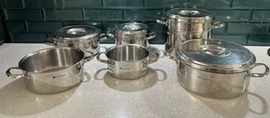 10pc Set Of Schulte-Ufer Cooking Pots Quality Stainless with Lids Germany - Picture 1 of 22