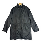 Sabeena Womens Long Coat Size 14 Black Water Resistant Parka Jacket