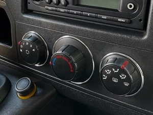 Fits Renault Master 2010- Aluminium Rings for Vent Control Heater Control x3 - Picture 1 of 14