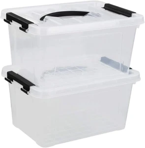 6 Quart Stackable Clear Plastic Storage Bins with Lids, Multi-Purpose Organiz... - Picture 1 of 1
