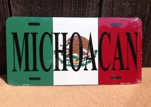 Michoacan Mexico Mexican Flag License Plate Auto Car Truck Vehicle Tag - Picture 1 of 1