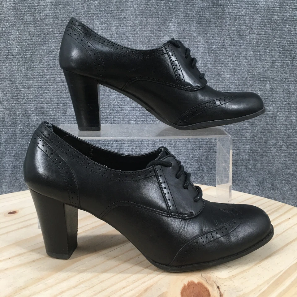 Botas Etienne Aigner Mujer 7.5 Punta de Ala Botines Tacón Informales Cuero Negro Foto 1 de 4