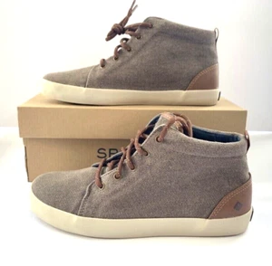 Neu im Karton Kinder Sperry Top-Sider mittelhohe braune Sneaker Stiefel Tweed hohe Knöchel Topsider - Bild 1 von 9