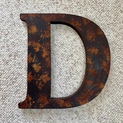 Pottery Barn Rustic Metal Letter "D” - Image 1 of 4