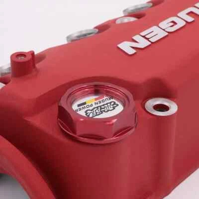 КРАСНАЯ КРЫШКА МАСЛОЗАЛИВНОЙ ГОРЛОВИНЫ ДВИГАТЕЛЯ MUGEN JDM HONDA CIVIC ACURA RSX АККОРД SI ТИП R CRZ S - Изображение 1 из 4