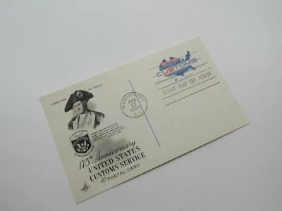 USPS Scott YX50 4c Customs Service First Day of Issue Postal Card - Image 1 of 4