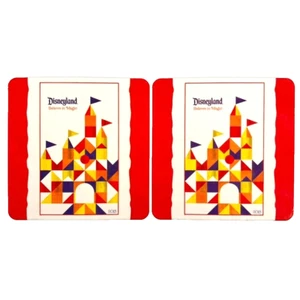 Disney Paper Coasters Poster Art 2013 Geometric Castle Tyler Dumas - Set of 2 DL - Picture 1 of 8