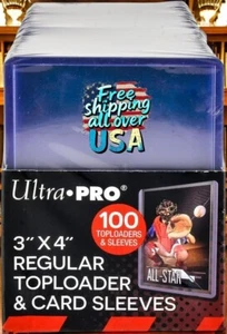 Ultra PRO 3"x4" Transparente Regular 100 Cargador Superior y Fundas para Tarjetas Paquete All Star - Imagen 1 de 5