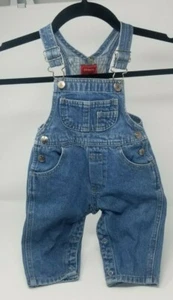 Arizona Jeans Jean Bib Overalls 6-9 Months Retro Nostalgic Classic Diaper Snaps - Picture 1 of 7