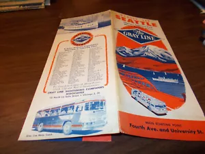 1954 Gray Line Tours Seattle Reiseprospekt - Bild 1 von 3