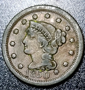 1850 Liberty Head Large Cent DT4D - Picture 1 of 4