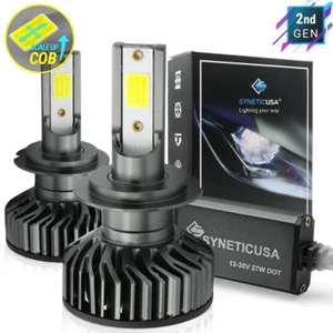 Syneticusa H7 LED White Headlight Kit Low Beam Light Bulbs Hi Power 5000lm - Picture 1 of 10