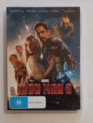 Iron Man 3 DVD GC Region 4 Robert Downey Jr. Paul Bettany Marvel Free Postage - image 1 of 4