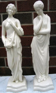 2 Vintage Irish Belleek Meditation & Affection Parian Figuren Neoklassizistisch - Bild 1 von 11