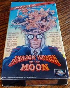 Amazon Women on the Moon VHS Fisher Preston Danning Monique Hall 1987 RARE VG+ - Picture 1 of 15