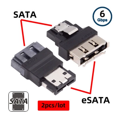 SATA to eSATA & eSATA to SATA Converter Extender Adapter for SSD Disk 2Pcs/Set - Image 1 of 4