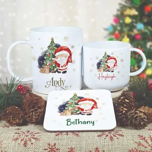 Childrens Santa Mug and Coaster Set, Unbreakable Father Christmas Cup for Kids - Picture 1 of 13