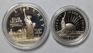 1986 S Statue of Liberty Silver and Clad 2 Piece Proof Set - Picture 1 of 10