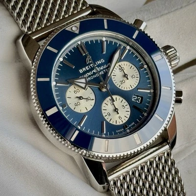 Breitling SuperOcean Heritage II AB0162 Cronógrafo B01 Esfera Azul Foto 1 de 4