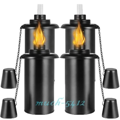 4 Botes de Antorcha 12oz Repuesto Antorcha Recargable Exterior Latas de Combustible con Mechas Foto 1 de 4