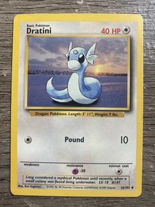Dratini - 26/102 Base Set Unlimited LP/NM - Regular Common - Pokémon TCG Karte - Bild 1 von 2