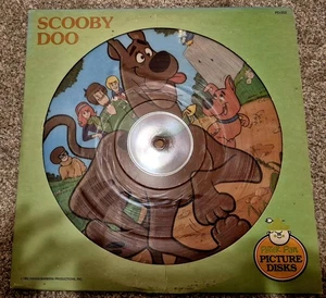 Scooby Doo picture disc vinyl LP record 3 stories 1982 Peter Pan Records PD-203 - Picture 1 of 8