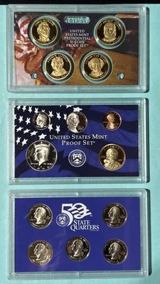 2008 S United States Mint 14 Coin  Proof Set Original Box With COA - Image 1 of 4